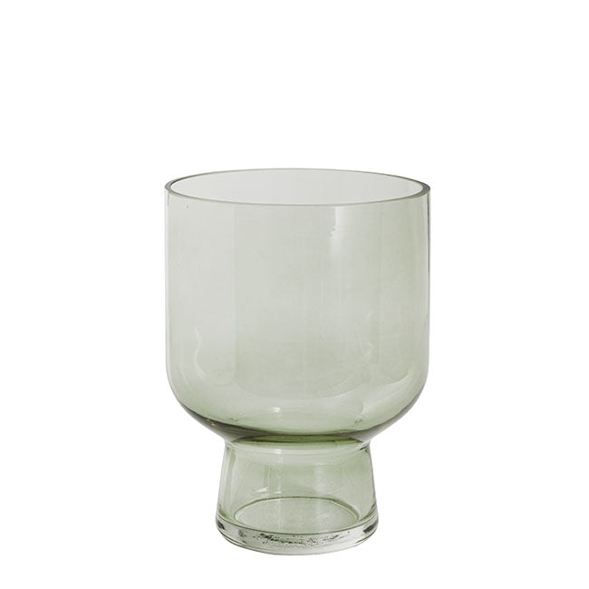 Eucalyptus Green glass Compote Vase