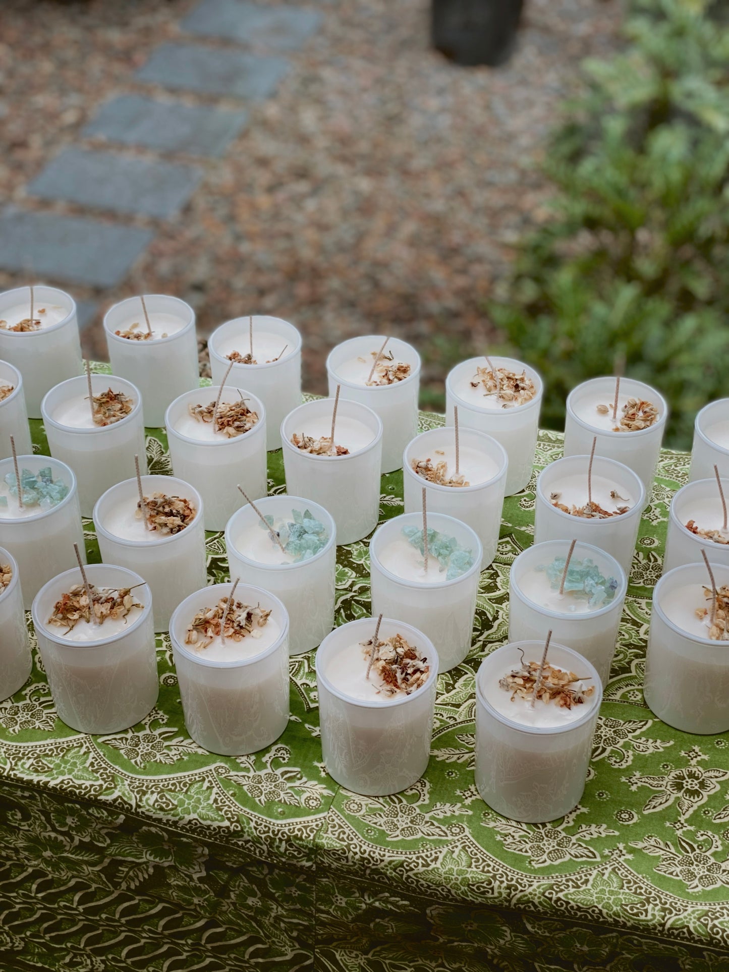 Small White Crystal Soy Candle