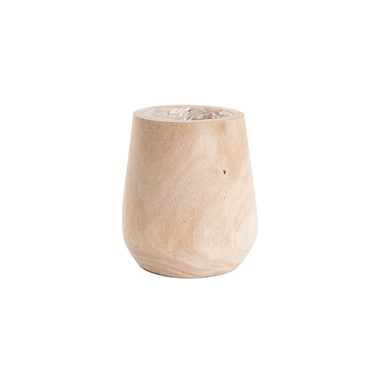 Wooden Belly Pot Natural